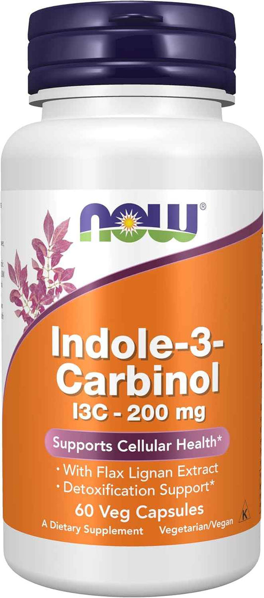 Indole-3-Carbinol 200 mg Capsules with Flax Lignan Extract - 60 Count by NOW Foods
