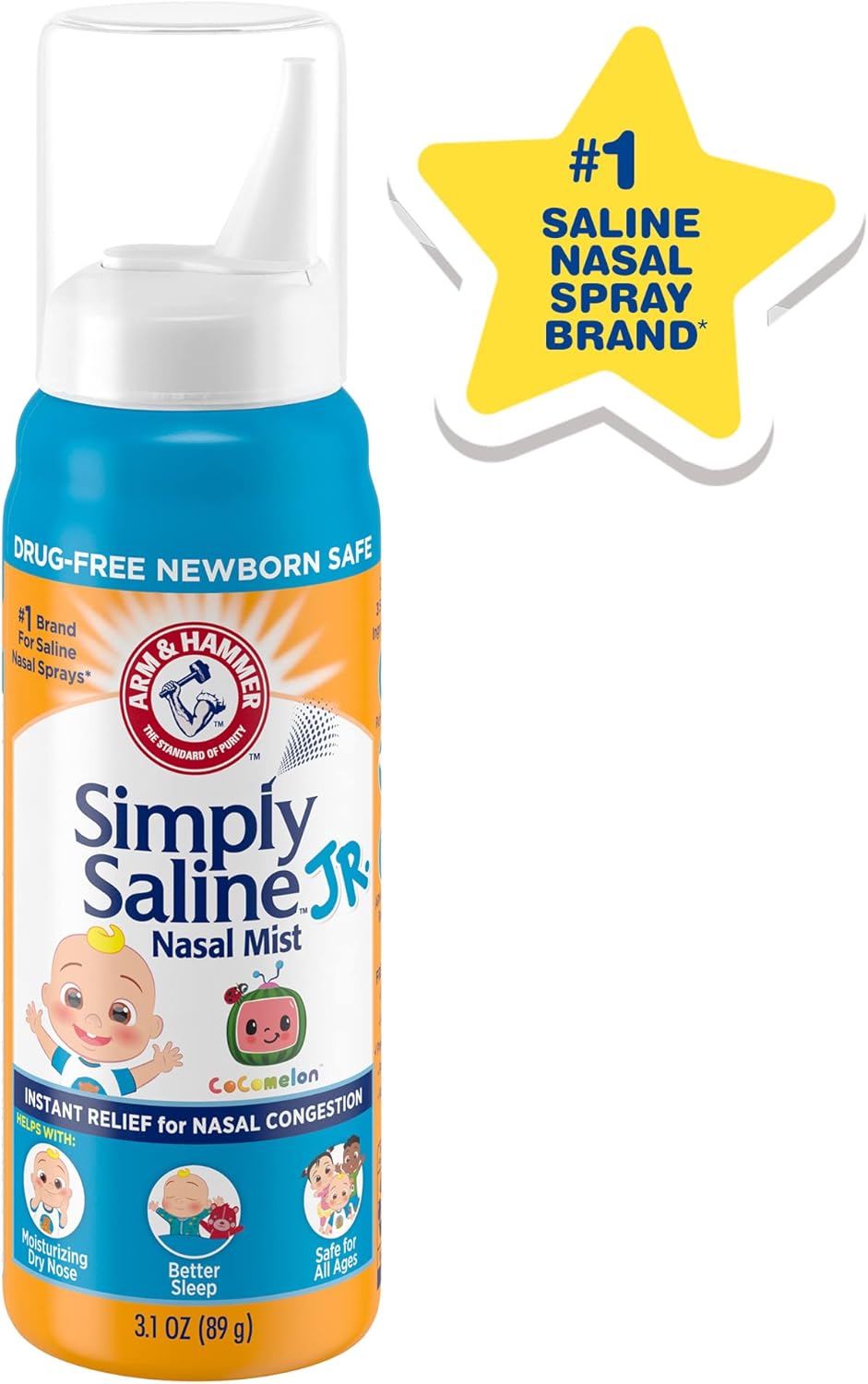 cocomelon-arm-hammer-simply-saline-jr-nasal-mist-16oz-spray---drug-free-newborn-safe---1-count-2