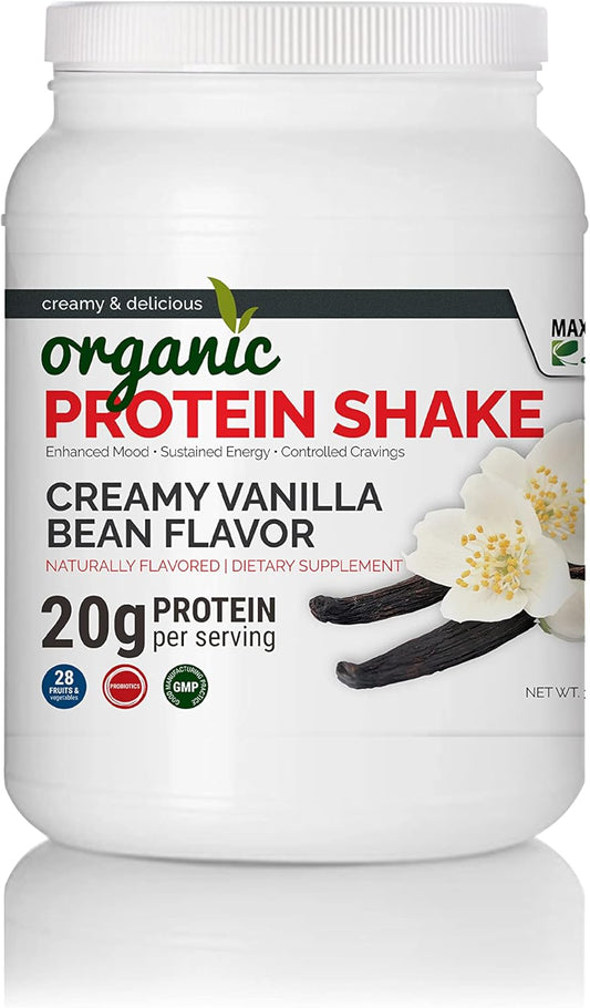 Organic Creamy Vanilla Bean Protein Shake by Maximum Slim - Delicious and Nutritious Option for Weight Management and Muscle Recovery - Espot.com.au
