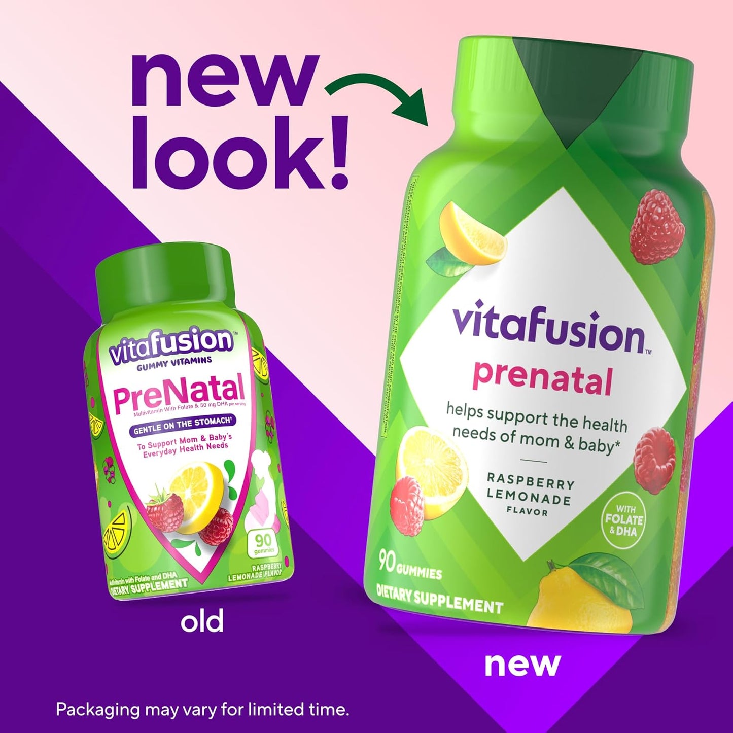 vitafusion-prenatal-gummy-vitamins-with-folate-and-dha-90-count---raspberry-lemonade-flavored-pregnancy-vitamins-for-women---americas-1-gummy-brand---45-day-supply-2