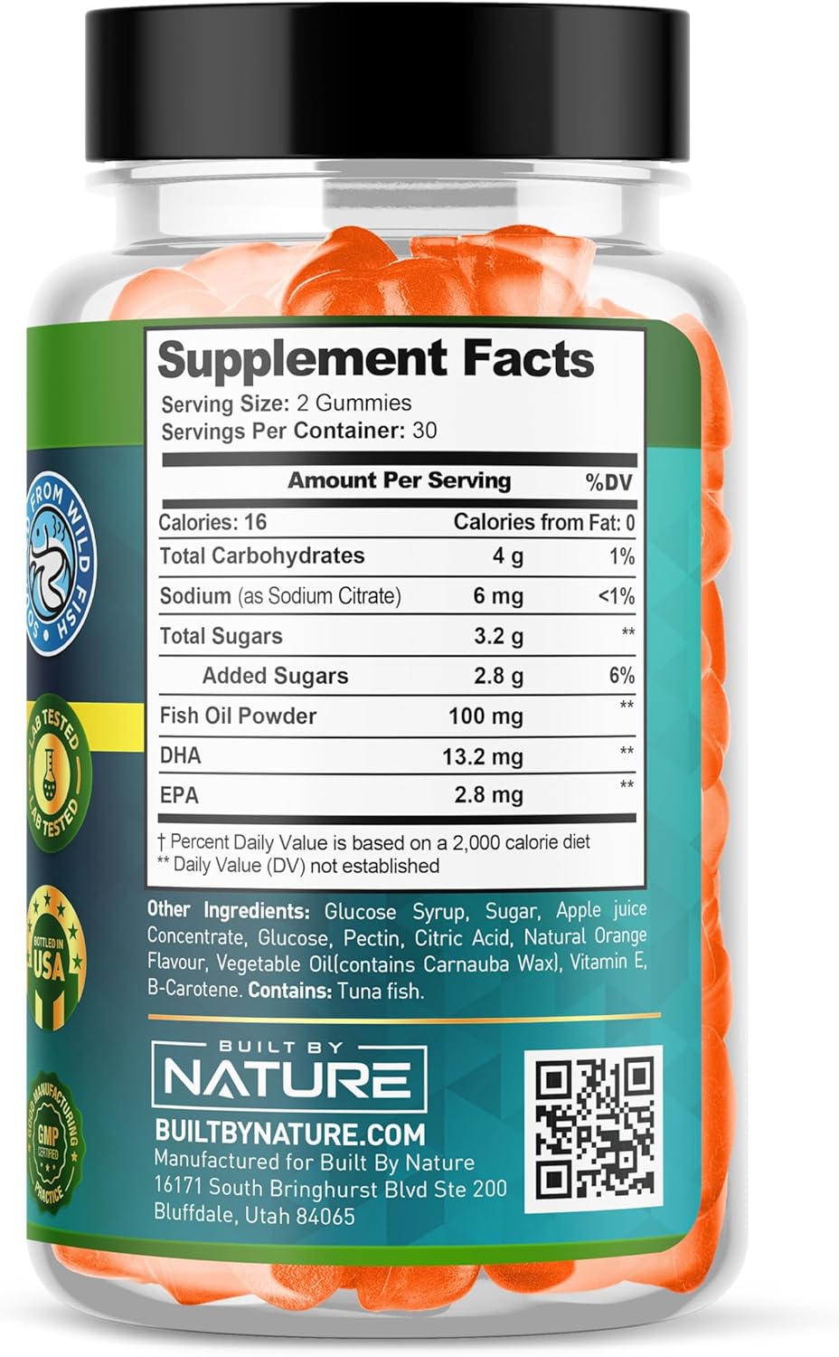 Triple Strength Omega 3 Fish Oil Gummies with EPA & DHA, 60 Gummies - Supports Heart, Brain & Immune System - Natural, Burpless Formula - 30 Day Supply - Made from Wild Fish - Espot.com.au