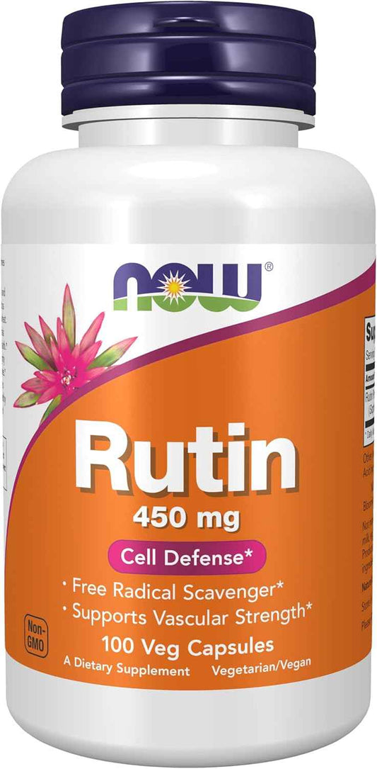 NOW Foods Rutin 450mg Capsules - Antioxidant & Cell Defense Supplement