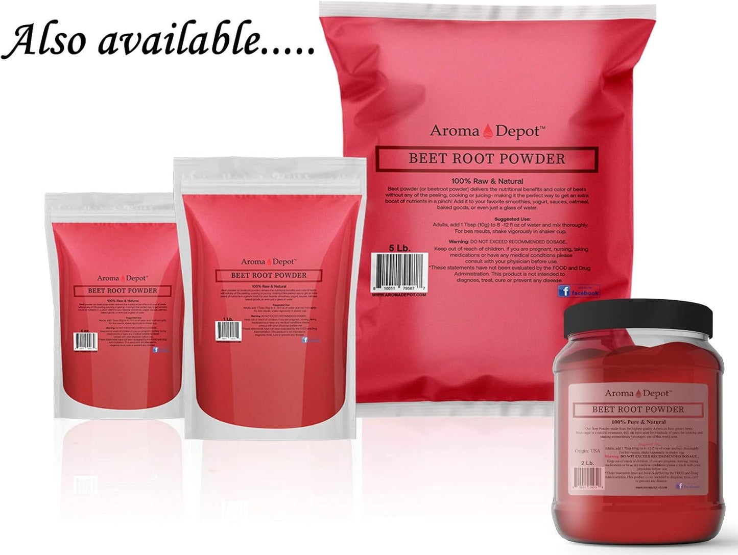5-lb-aroma-depot-beet-root-powder---raw-non-gmo-vegan-gluten-free---nitric-oxide-booster-for-stamina-energy-immune-system---100-natural-2