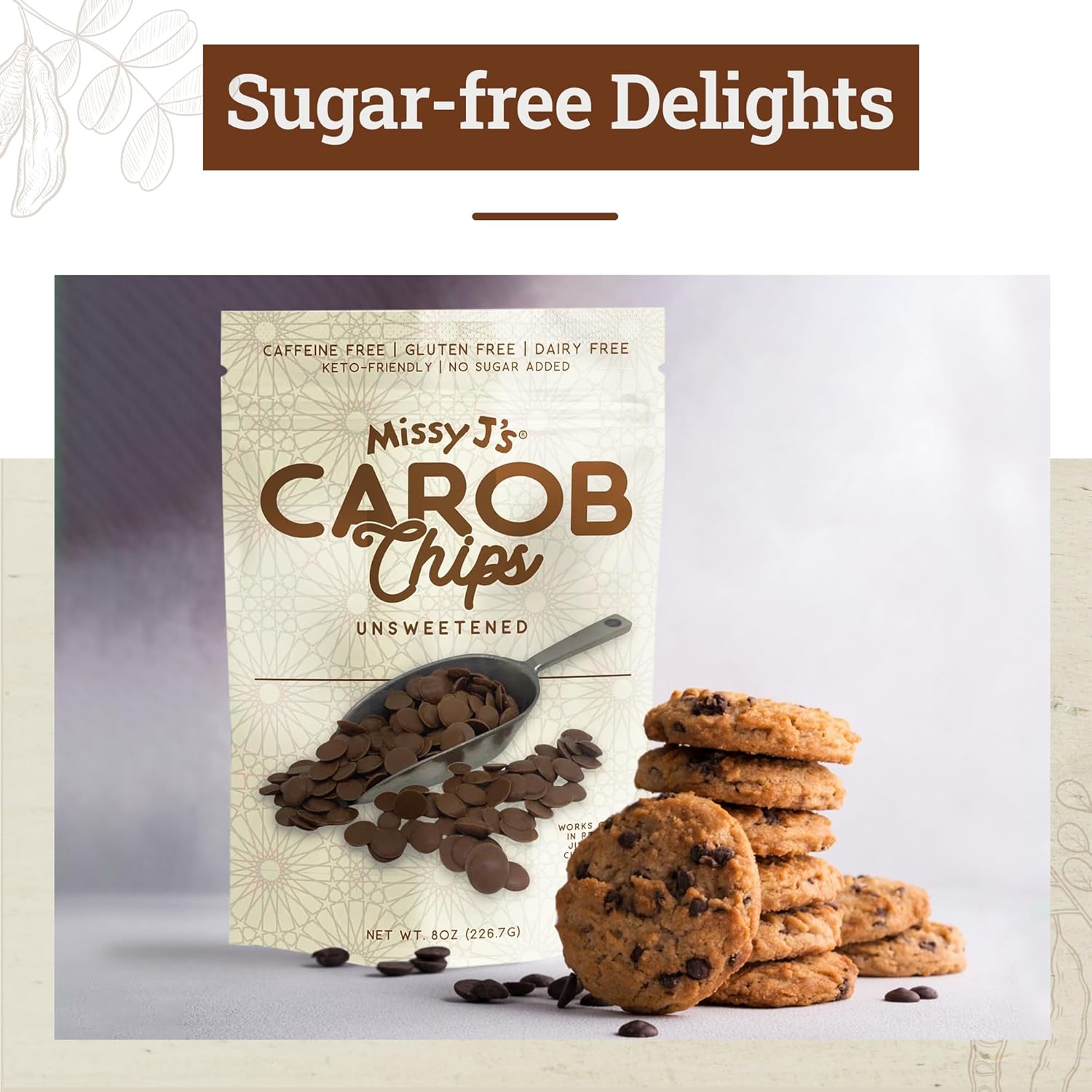 organic-unsweetened-carob-chips-8-oz---vegan-gluten-free-baking-snack---healthy-caffeine-free-chocolate-substitute---missy-js-3-pack-7