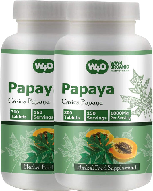 organic-papaya-leaf-extract-capsules---300-pills-1000mg-boosts-platelet-immunity-digestion-2-pack-1