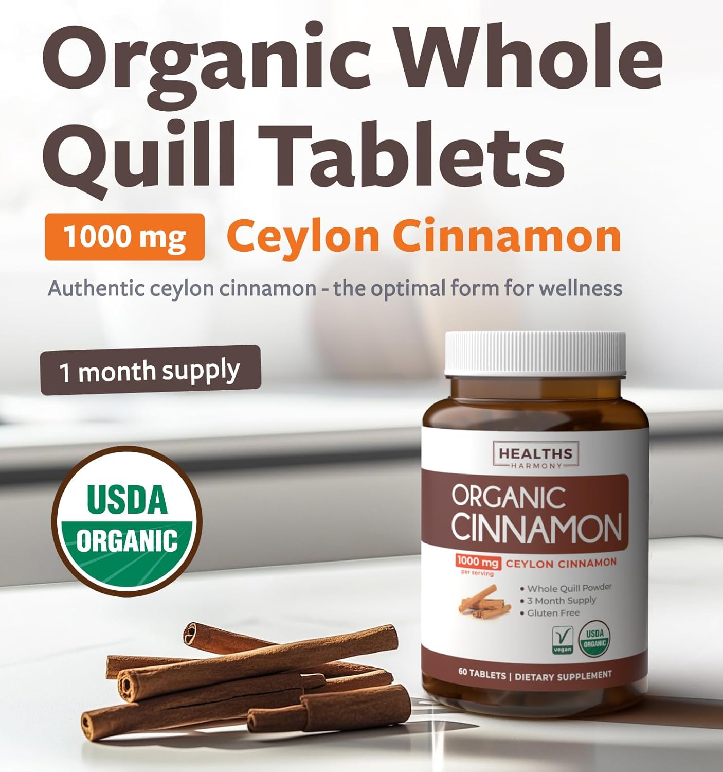 organic-ceylon-cinnamon-tablets---1000mg-quill-powder---metabolism-cognitive-joint-immune-support---no-capsulespills---usda-certified---natural-supplements-2