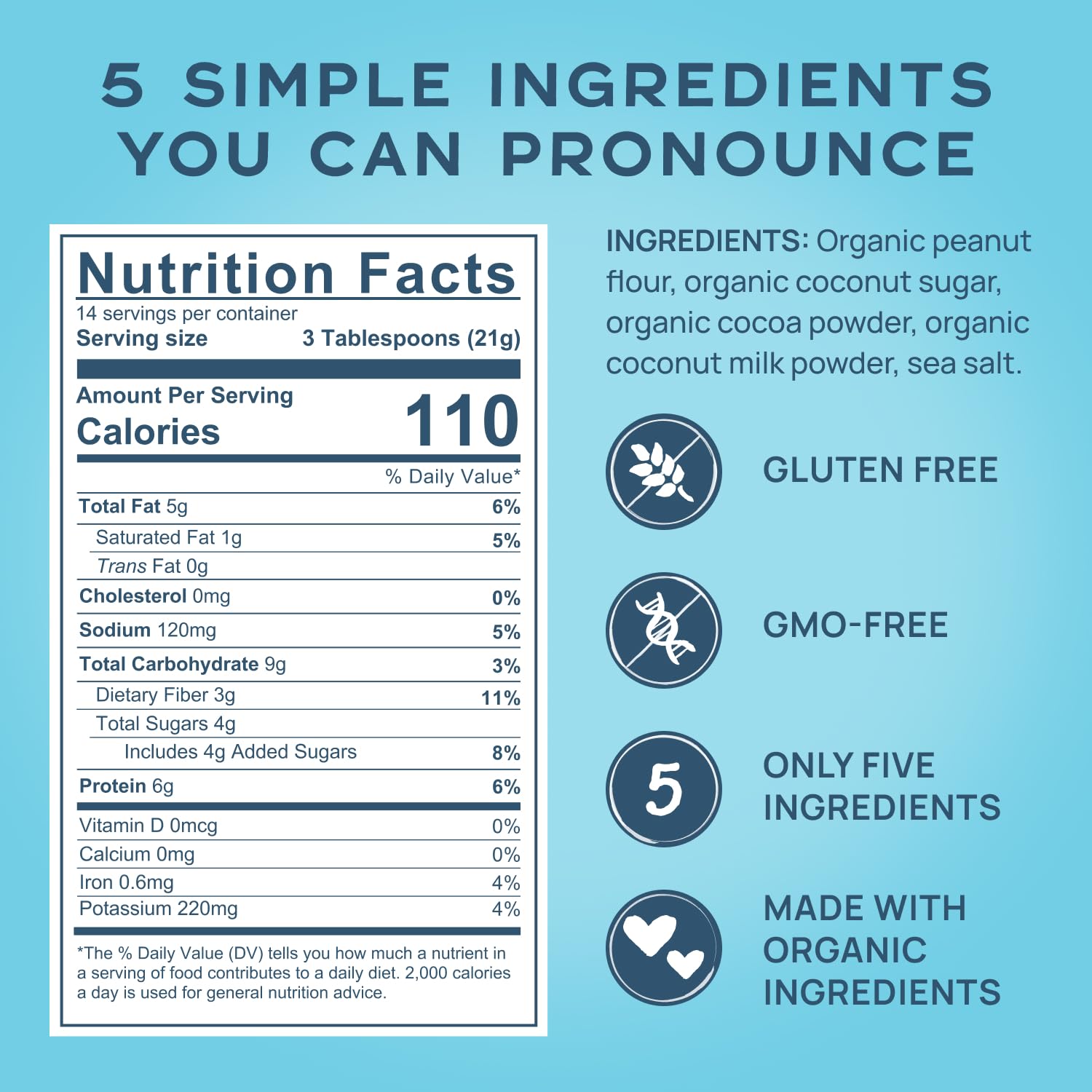 organic-chocolate-coconut-peanut-butter-powder---vegan-gluten-sugar-free-protein-rich-tsa-friendly---ideal-for-smoothies-baking-spreads---30-day-supply-5