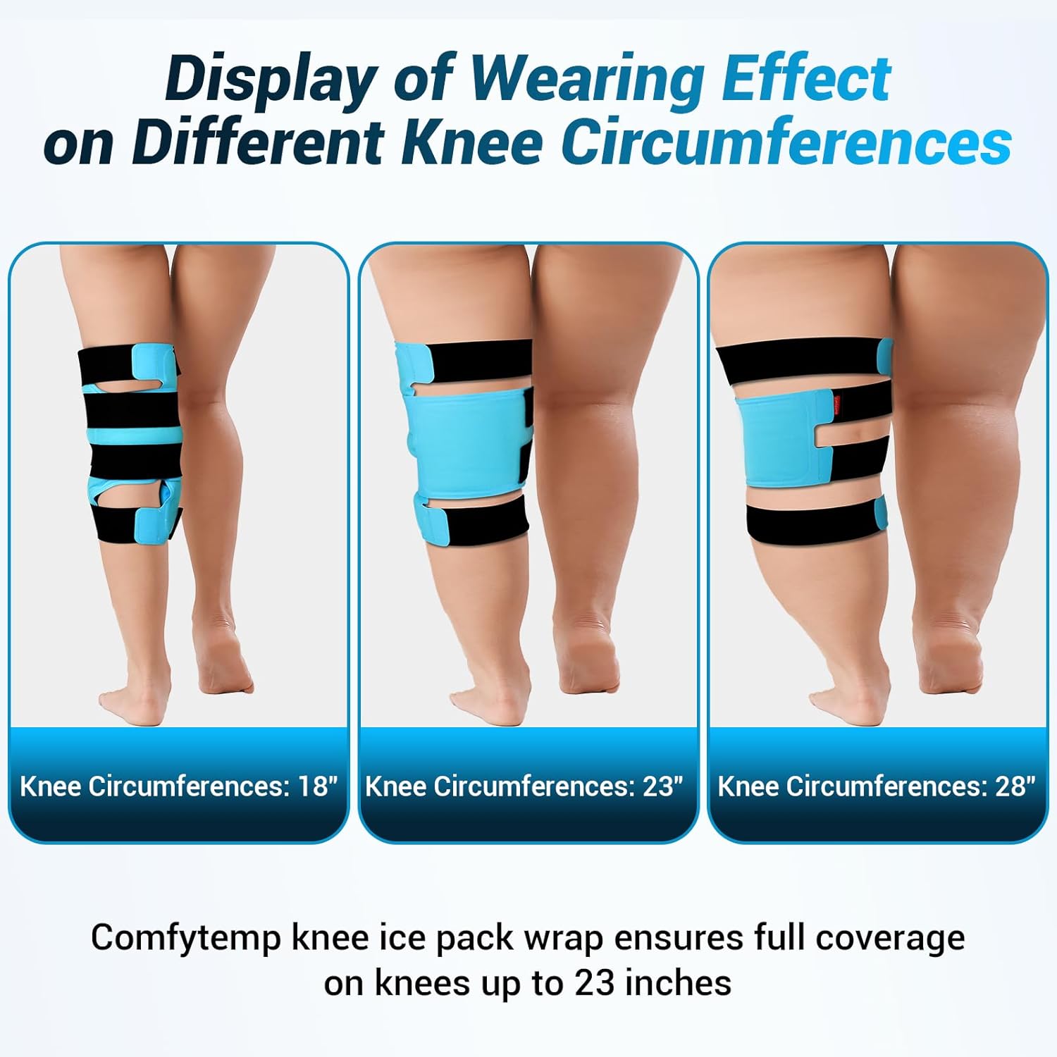 Large Knee Ice Pack Wrap with Reusable Gel - FSA HSA Eligible, Full Coverage Cold Compression Brace for Pain Relief, Injuries, Arthritis, ACL, Surgery - 23.6"x11.8 - Espot.com.au