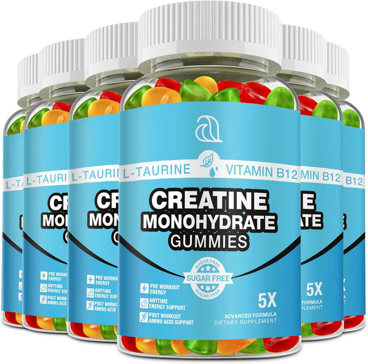 organic-creatine-monohydrate-gummies---6-pack-5000mg-160-count---muscle-builder-energy-boost-for-men-women---chewable-supplement-made-in-usa-1