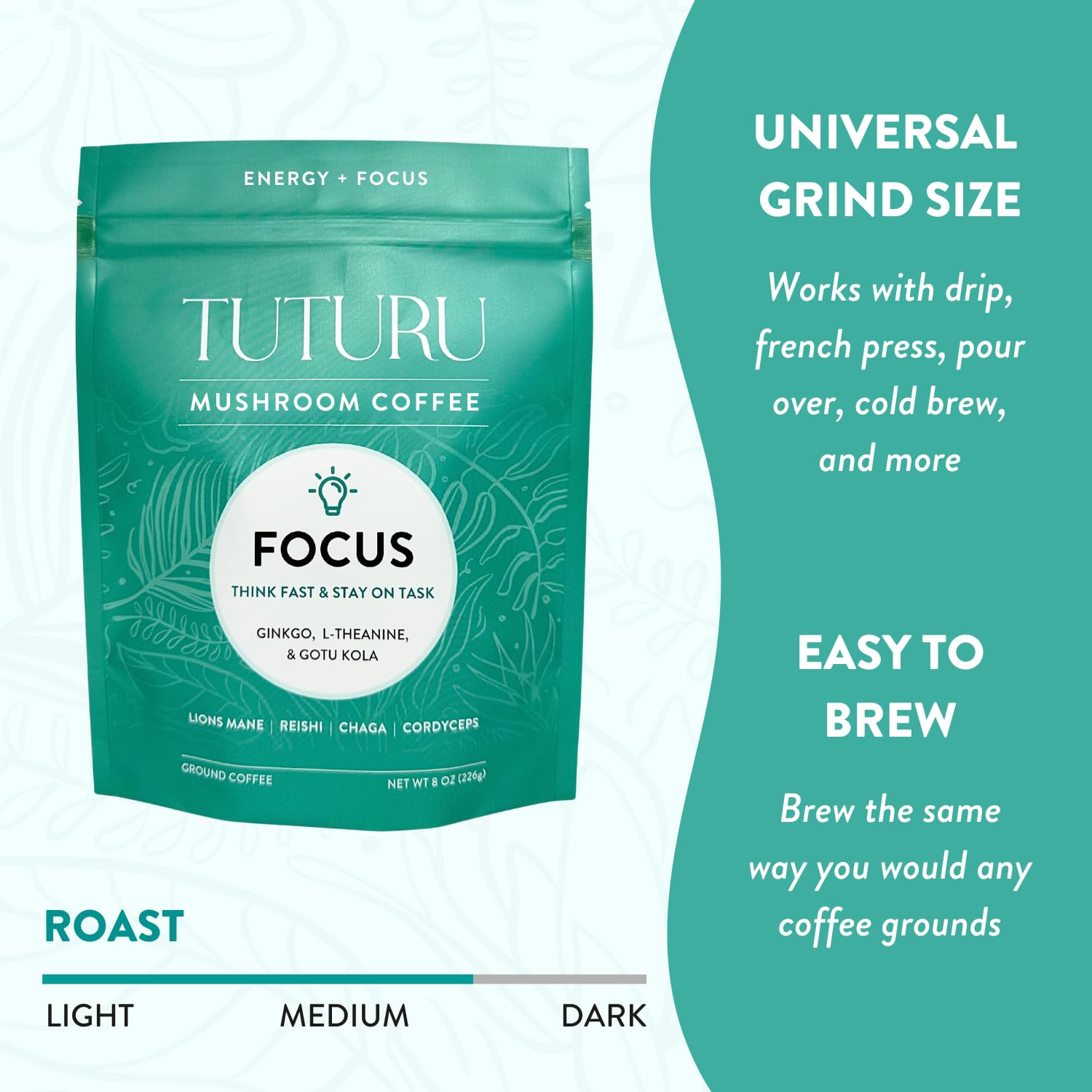 organic-medium-roast-mushroom-coffee-with-adaptogens-for-focus-energy---lions-mane-chaga-ginkgo-l-theanine-jitter-free-22-servings-5