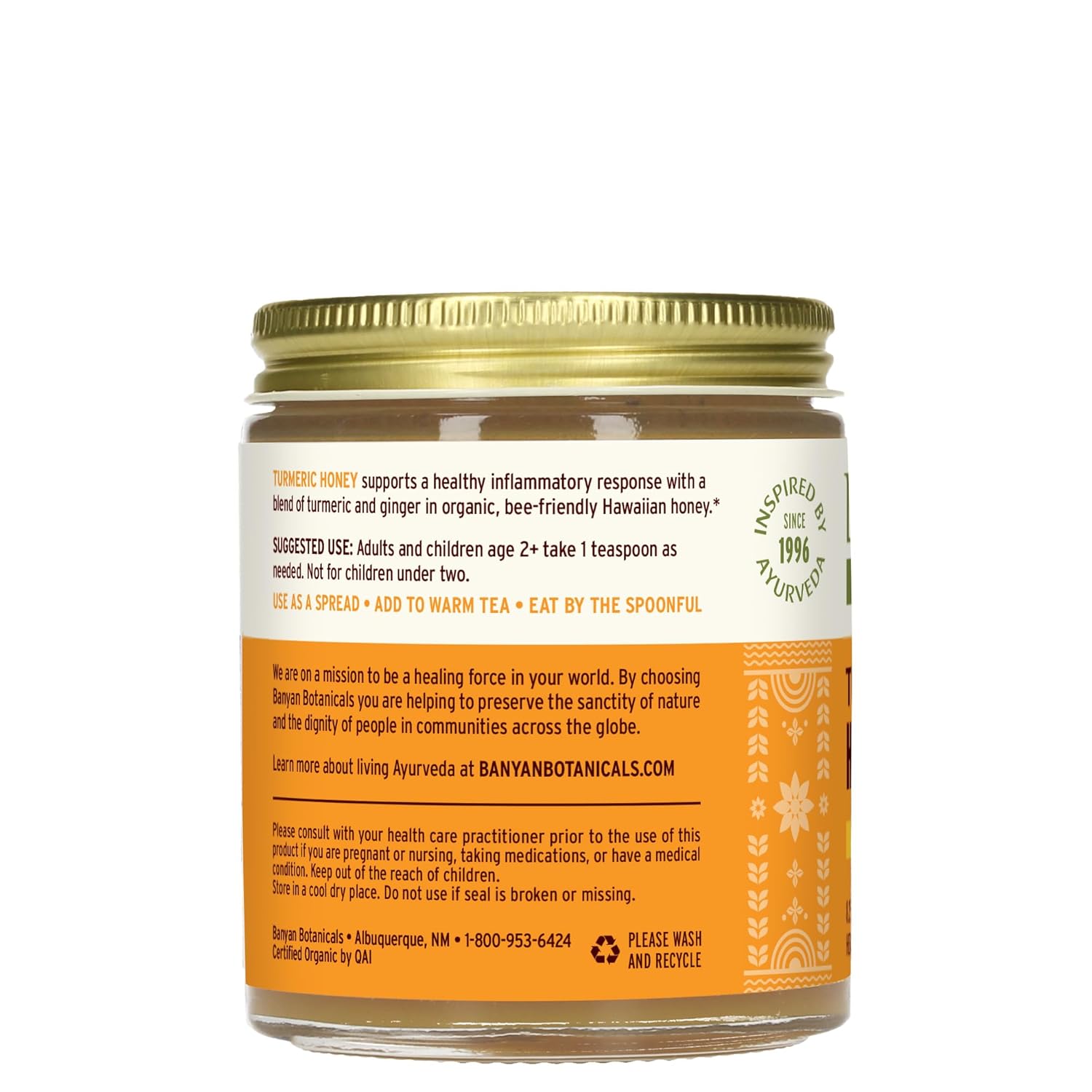 organic-turmeric-and-ginger-infused-honey---superfood-herbal-honey-for-adults-and-kids---825-oz---raw-unfiltered-sustainably-sourced-honey-2