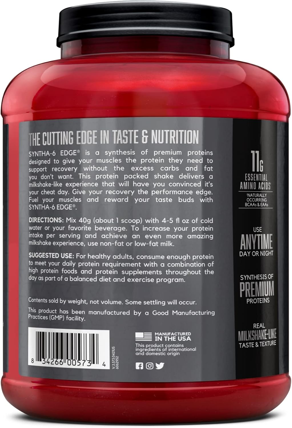 bsn-syntha-6-edge-protein-powder-cookies-n-cream---24g-protein-low-sugar-hydrolyzed-whey-micellar-casein-milk-protein-isolate---48-servings-8