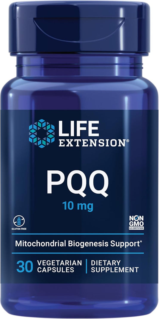 PQQ Capsules 10mg for New Mitochondria Growth, ATP Energy Support - Gluten-Free, Non-GMO, Vegetarian - 30 Capsules - Espot.com.au