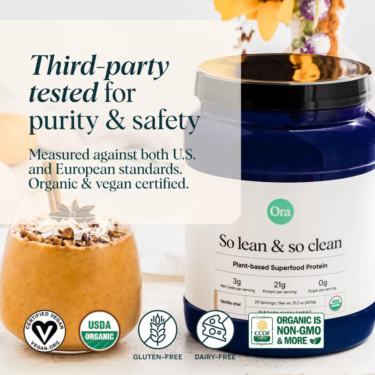 bundle-ora-organic-vegan-protein-powder-vanilla-chai-chocolate---21g-plant-based-protein-20-servings-vanilla-chai-22g-chocolate-flavor-2