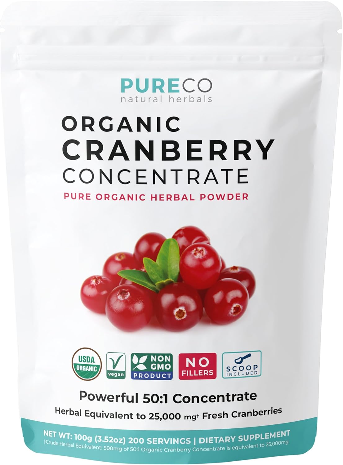 Organic USDA Cranberry Powder - Supports Urinary Tract Health - Pure Concentrate for Women & Men - Vegan Non-GMO (200 Servings) - Espot.com.au