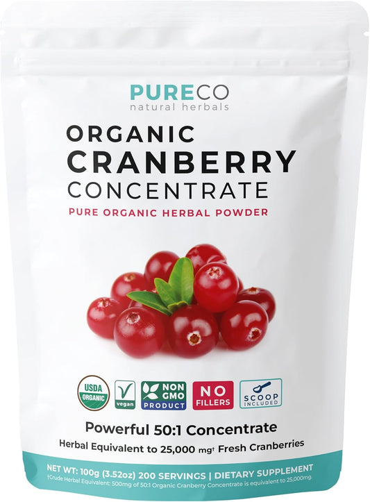 Organic USDA Cranberry Powder - Supports Urinary Tract Health - Pure Concentrate for Women & Men - Vegan Non-GMO (200 Servings) - Espot.com.au