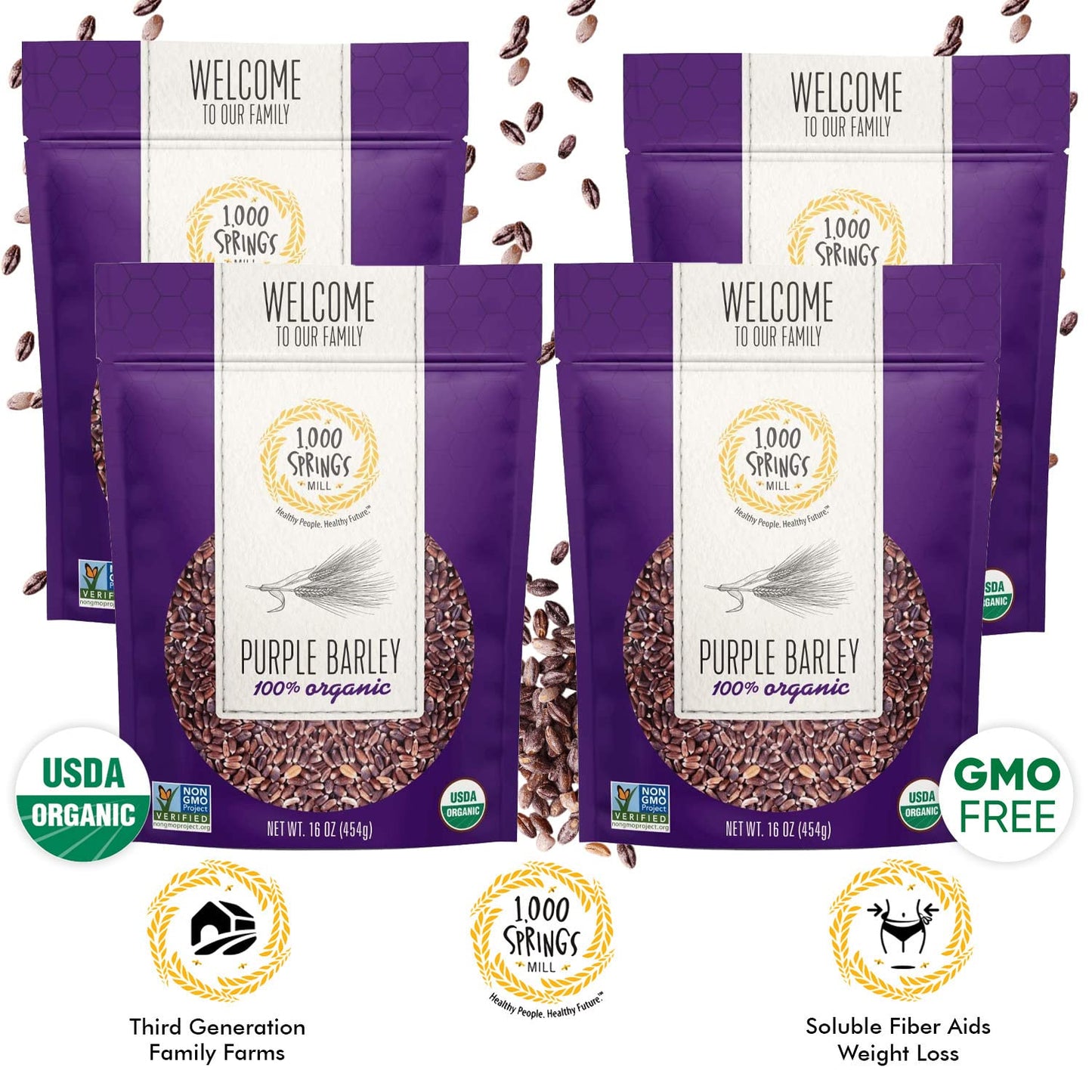 organic-purple-barley-grain---ideal-for-cereals-salads-bread-flour-sprouting-seeds-bulk-dried-grain-in-resealable-bag-64oz-total-4-x-16oz-packs-from-1000-springs-mill-2