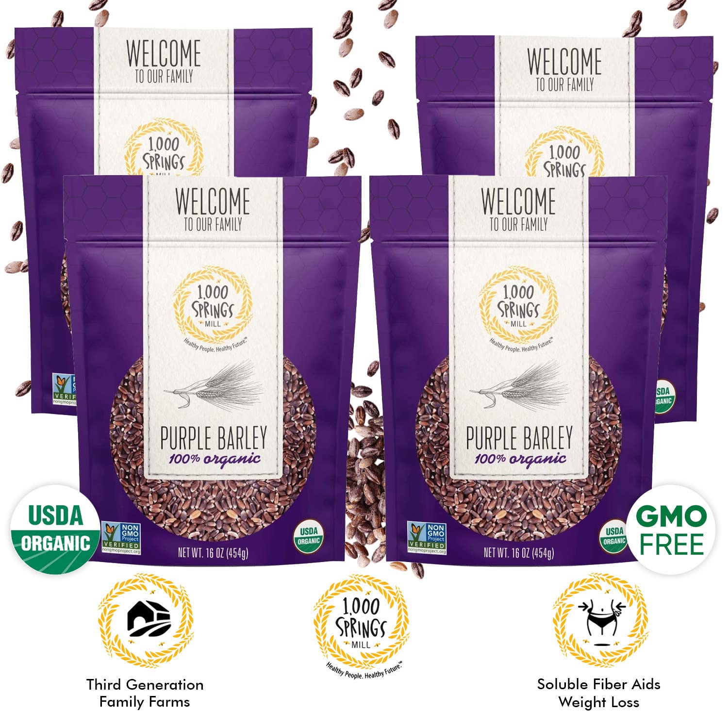organic-purple-barley-grain---ideal-for-cereals-salads-bread-flour-sprouting-seeds-bulk-dried-grain-in-resealable-bag-64oz-total-4-x-16oz-packs-from-1000-springs-mill-2