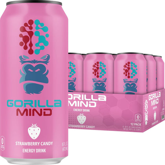 strawberry-candy-gorilla-mind-energy-drink---12-pack-16oz-boost-energy-and-focus-with-n-acetyl-l-tyrosine-alpha-gpc-200mg-caffeine-uridine-saffron-no-sugar-or-artificial-colors-1