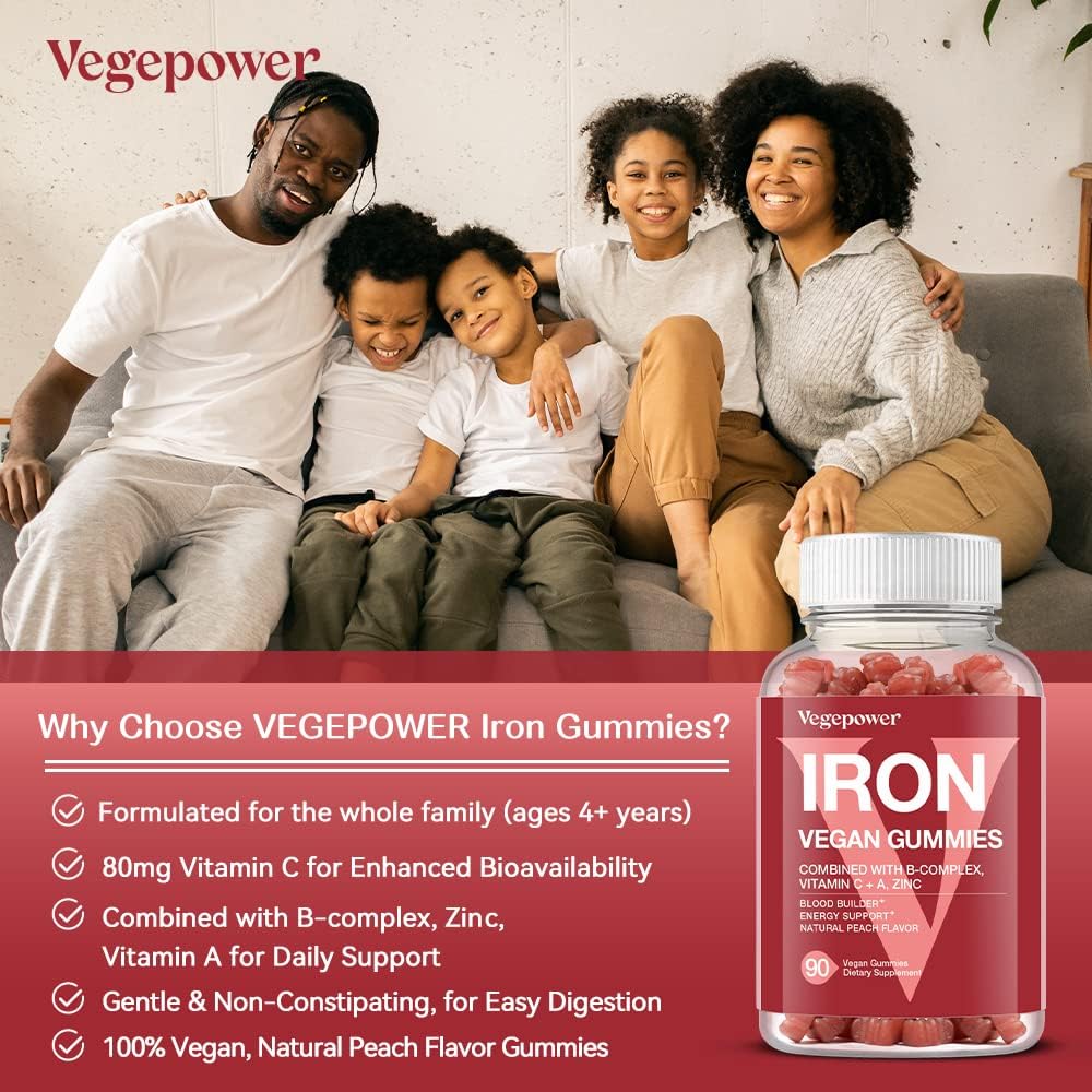 vegepower-vegan-iron-gummies---peach-flavor-multivitamin-supplement-with-iron-for-women-kids---supports-energy-blood-health-2-packs-4