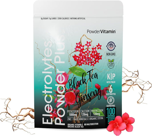 black-tea-ginseng-electrolyte-powder---100-servings-keto-friendly-sugar-free-hydration-powder-with-pink-himalayan-salt-vitamin-electrolytes---1000mg-potassium-120mg-calcium-120mg-magnesium-1
