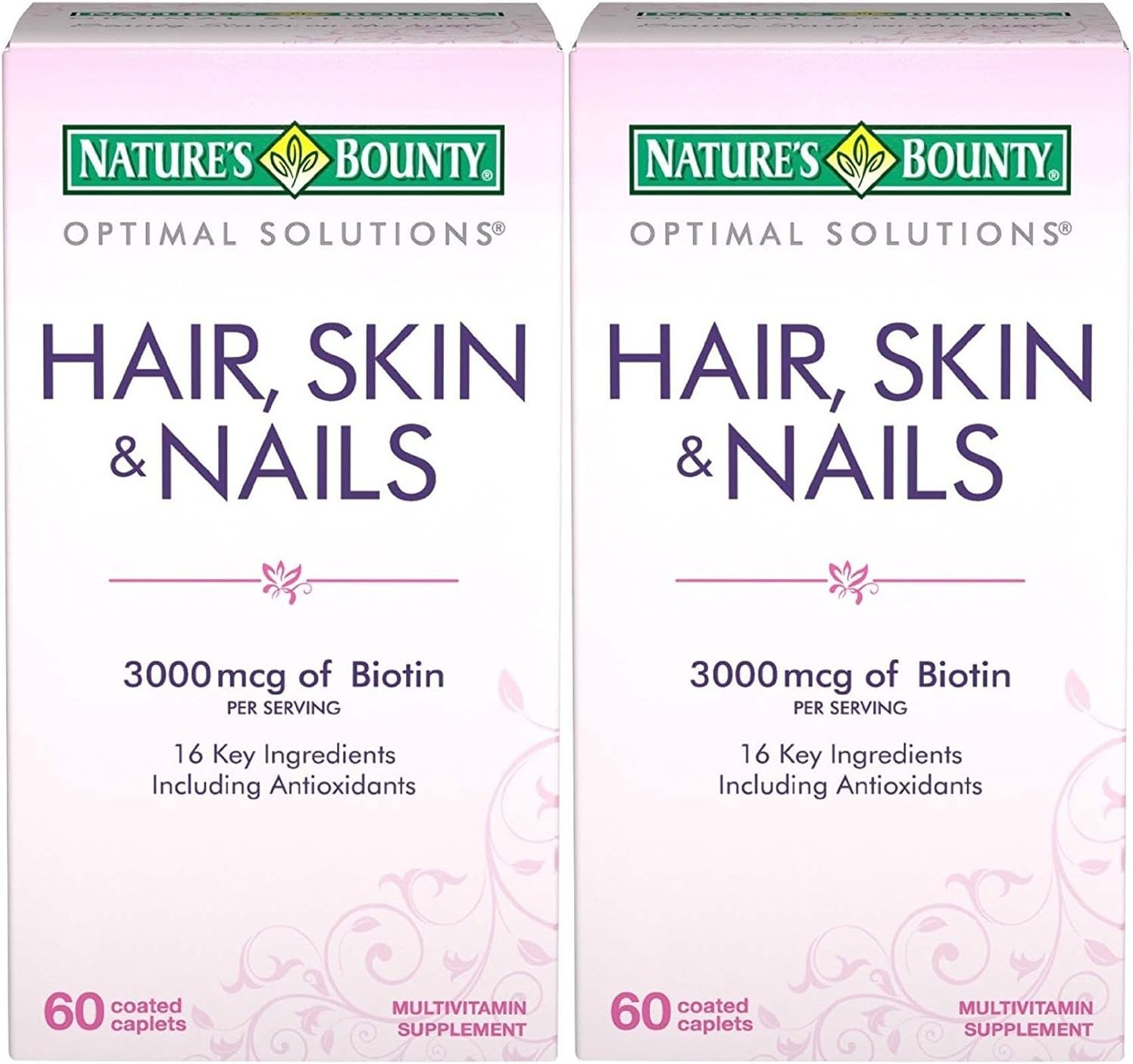 Optimal Solutions Hair, Skin & Nails Formula by Nature's Bounty - 120 Coated Caplets - Espot.com.au