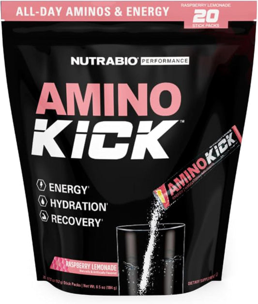 nutrabio-amino-kick-raspberry-lemonade---performance-formula-for-energy-hydration-recovery---20-servings---6g-amino-acids---muscle-building-support-1