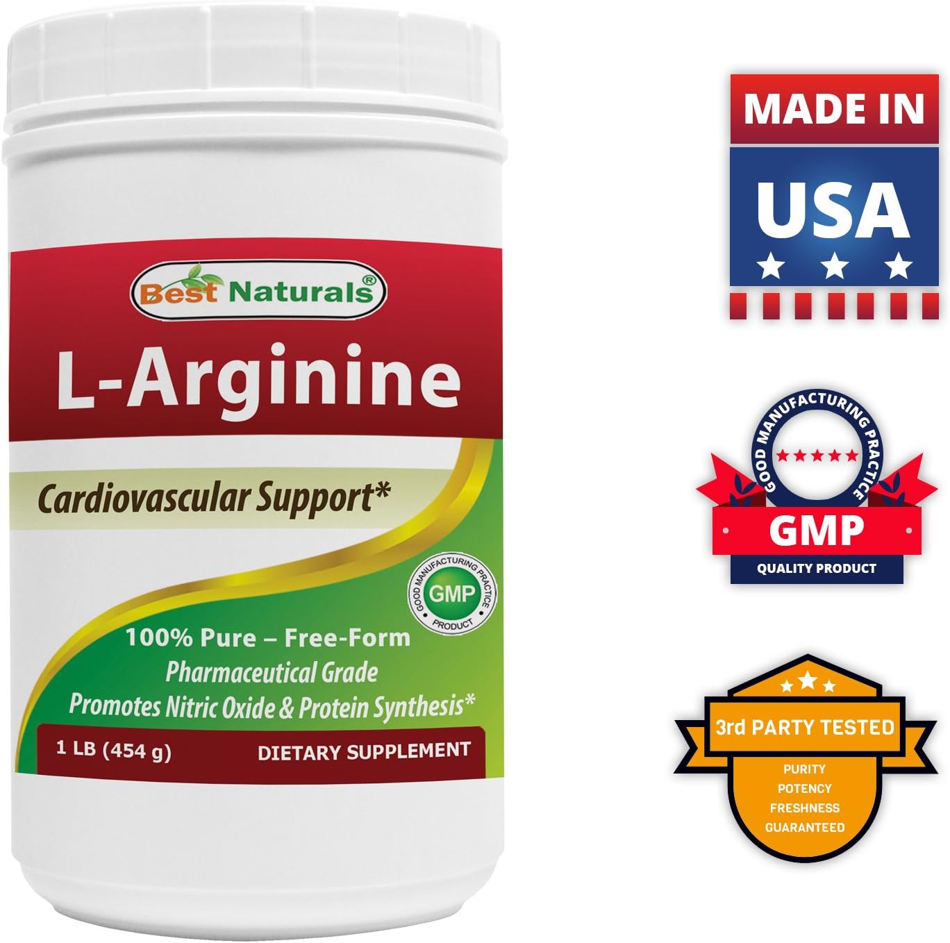 premium-1lb-l-arginine-powder---pharmaceutical-grade-free-form-amino-acid---supports-cardiovascular-health-circulation---ideal-for-men-women-5