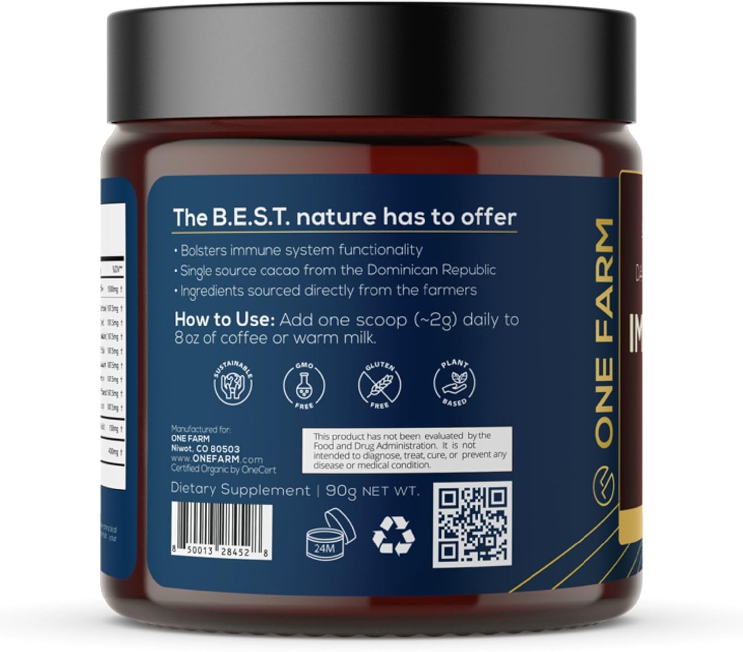 waayb-organic-8-mushroom-immunity-powder---non-gmo-vegan-supplement---turkey-tail-chaga-cordyceps-shiitake-reishi-maitake-lions-mane-mesima---resealable-glass-jar-6