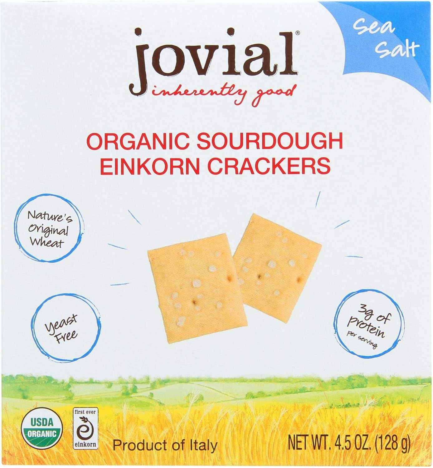 organic-einkorn-sea-salt-crackers---45-oz-pack-of-10---healthy-snack-option-1