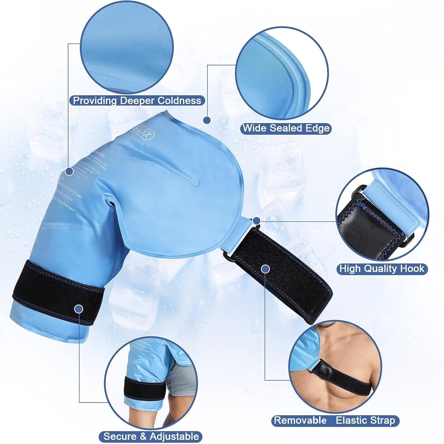 REVIX Ice Pack Set for Knee and Shoulder Pain Relief - Reusable Cold Compress for Injuries - Espot.com.au