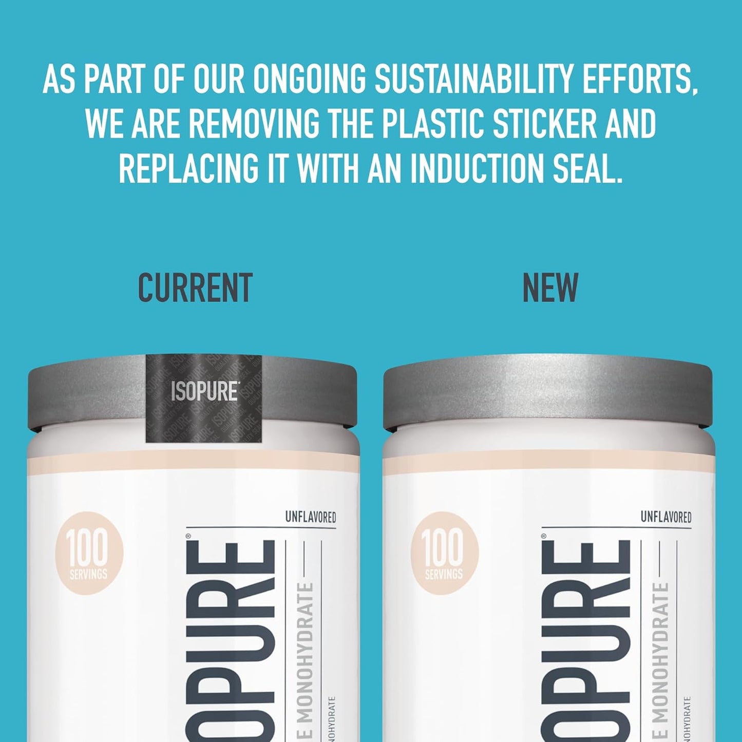 Isopure Creatine Monohydrate Powder - 100% Pure, Sugar Free, Unflavored - 5g Per Serving - 1.1 Lbs - 100 Servings - Espot.com.au