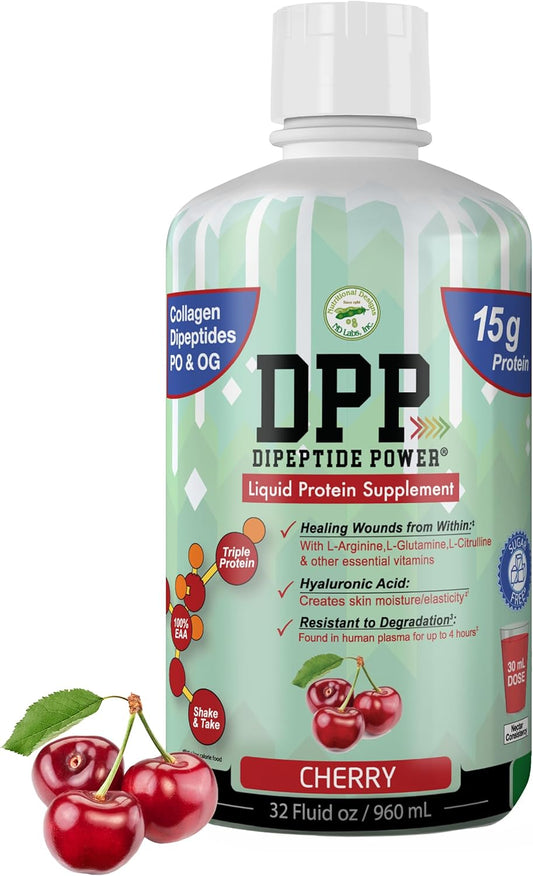 cherry-flavored-liquid-collagen-whey-protein-supplement-for-wound-healing-healthy-skin---dpp-dipeptide-formula-sugar-free---32-fl-oz-bottle-1