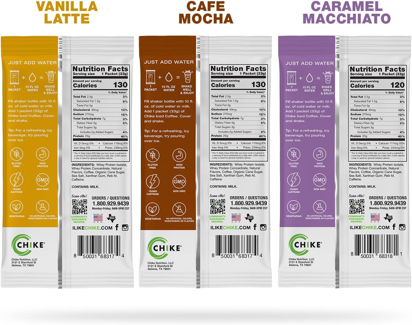 chike-high-protein-iced-coffee-sampler-pack---6-single-serve-packets-20g-protein-2-shots-espresso-non-gmo-keto-gluten-free-2