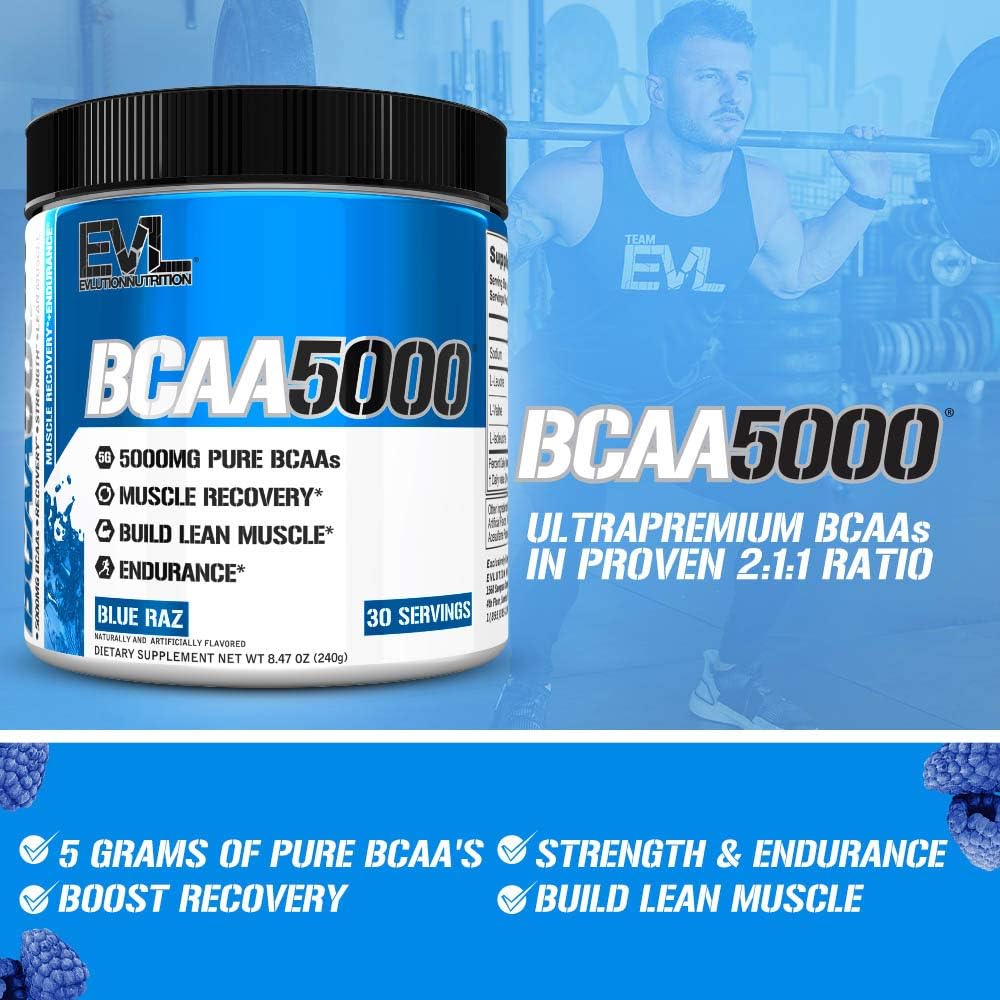 evl-bcaa-amino-acids-powder---post-workout-recovery-drink-pre-workout-energy---5g-bcaas-supplement-for-men---blue-raz-flavor-3