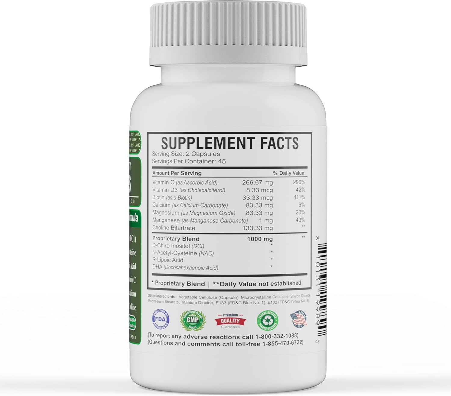fertility-support-capsules-for-women---natural-preconception-vitamins-with-d-chiro-inositol-and-dha---90-capsules---supports-ovulatory-health-and-reproductive-aid---america-medic-science-2