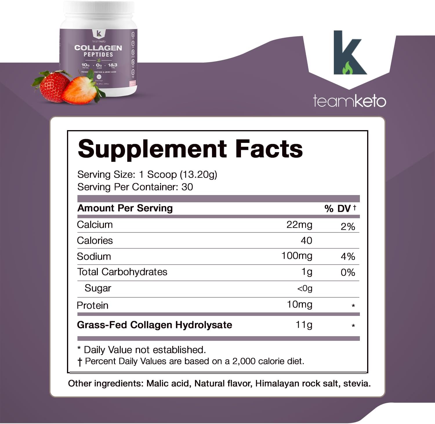 grass-fed-collagen-peptides-powder-for-hair-skin-nails-joints---type-1-3-supplement---strawberries-ncream-flavor---397g---30-servings---teamketo-2