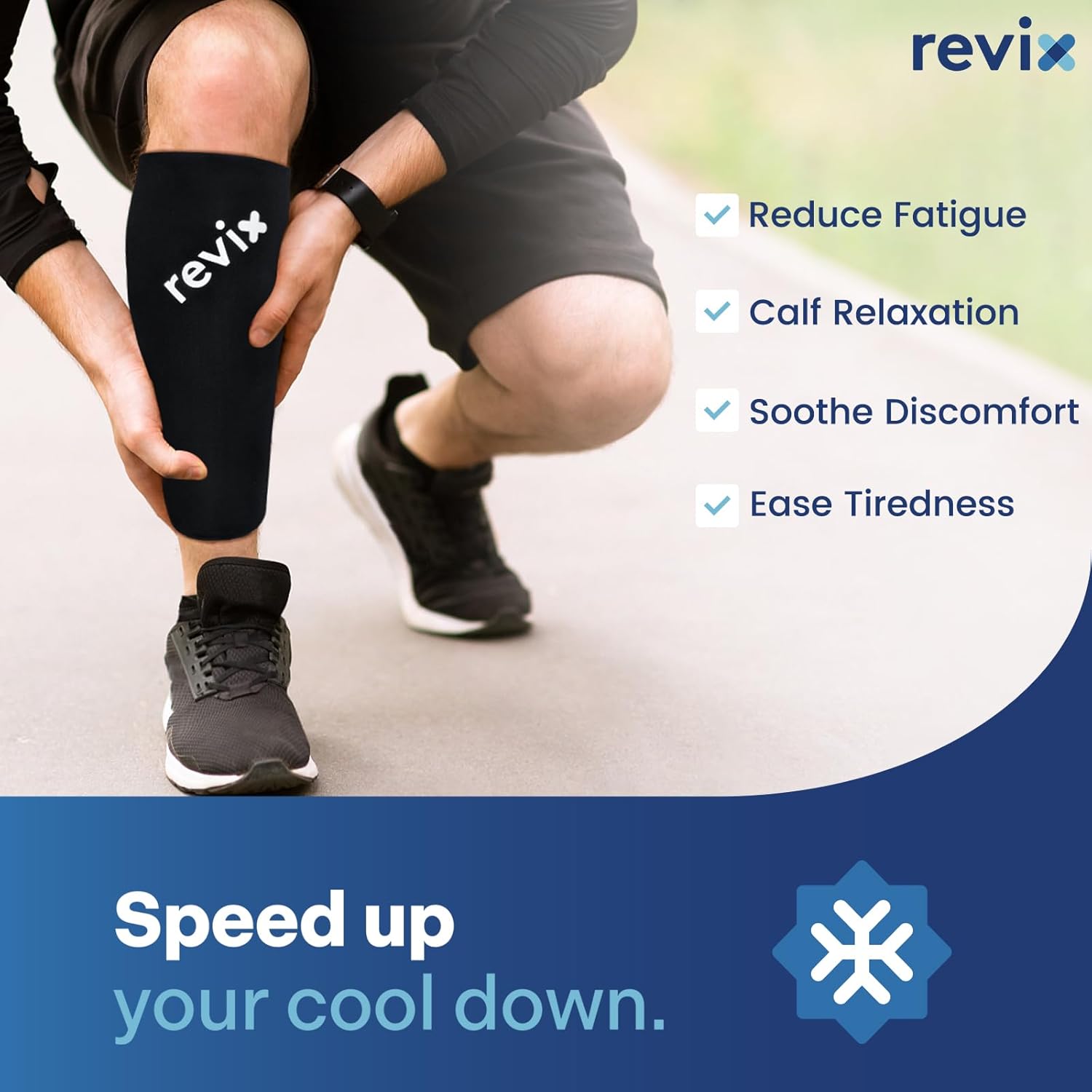 XL Shin Ice Pack Sleeve - Reusable Cold Compression for Knee, Arm, Elbow, Lower Leg - Soft Gel for Post-Workout Recovery - 360° Coverage - Espot.com.au
