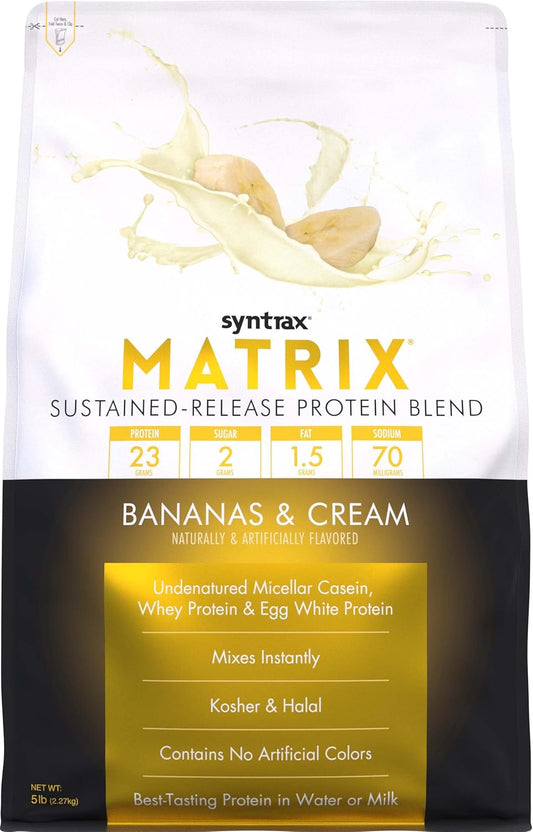 syntrax-nutrition-matrix-sustained-release-protein-blend-bananas-and-cream-5-lb---high-quality-protein-supplement-for-muscle-recovery-and-growth-1