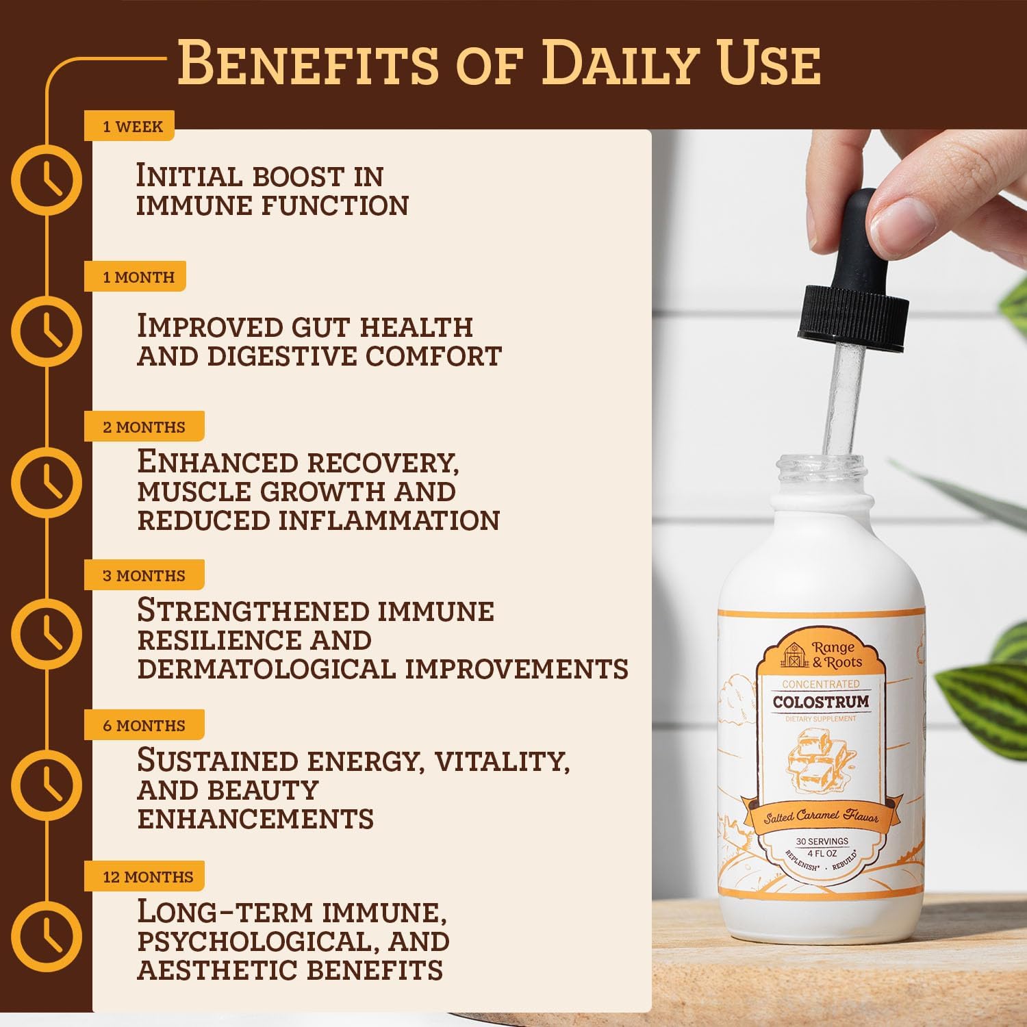 salted-caramel-liquid-bovine-colostrum-supplement-for-gut-health-immunity-energy---range-roots---supports-hair-skin-nails---30-servings-6