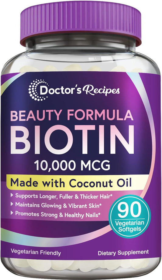 biotin-10000-mcg-for-hair-growth-skin-nails-energy-metabolism---vegetarian-softgels-with-coconut-oil---non-gmo---90-day-supply-1