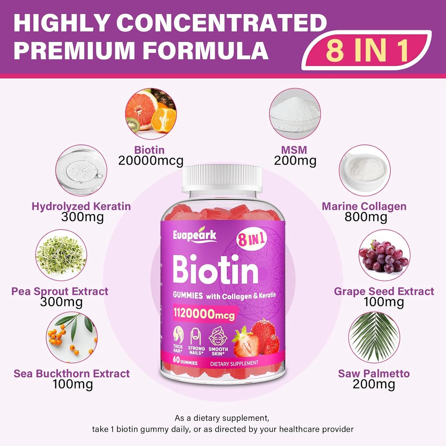womens-hair-growth-biotin-gummies---max-strength-20000-mcg-organic-8-in-1-formula-with-collagen-keratin-folic-acid-vitamins---hair-skin-and-nails-supplement-sugar-free---120-count-7