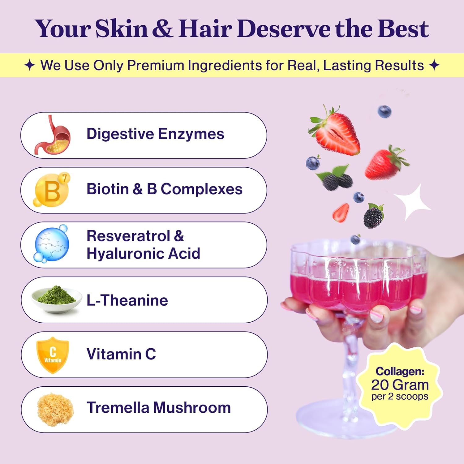 mixed-berry-french-vanilla-collagen-drink-powder-for-women---with-hyaluronic-acid-vitamin-c-tremella-biotin---supports-skin-hair-nail-health---fuel-collagen-peptides-7