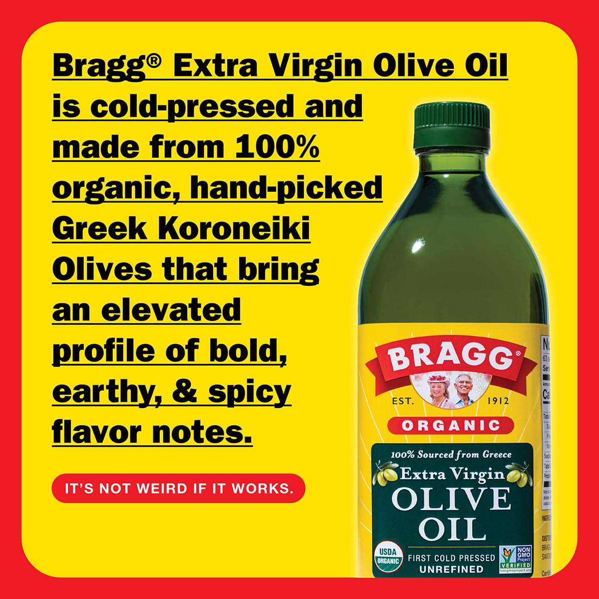 usda-certified-bragg-organic-extra-virgin-olive-oil---cold-pressed-evoo-from-greek-koroneiki-olives---ideal-for-marinades-vinaigrettes---non-gmo-kosher---32-oz-2
