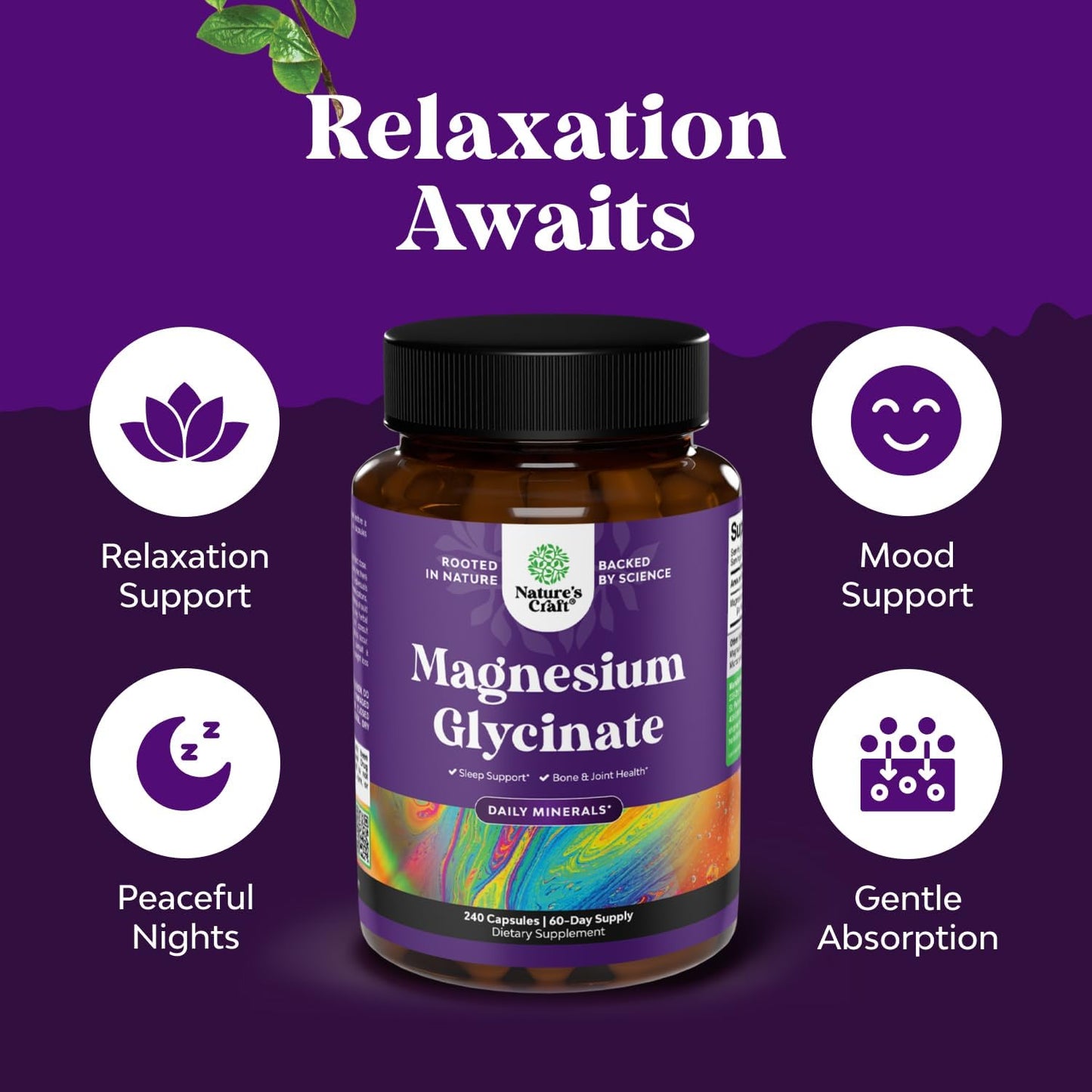 high-absorption-unflavored-magnesium-glycinate-supplement-for-sleep-and-anxiety---240-capsules-for-men-women---vegan-pills-for-muscle-cramps-relaxation-support-by-natures-craft-4