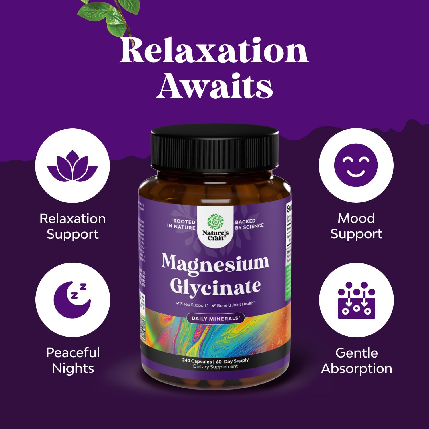 high-absorption-unflavored-magnesium-glycinate-supplement-for-sleep-and-anxiety---240-capsules-for-men-women---vegan-pills-for-muscle-cramps-relaxation-support-by-natures-craft-4