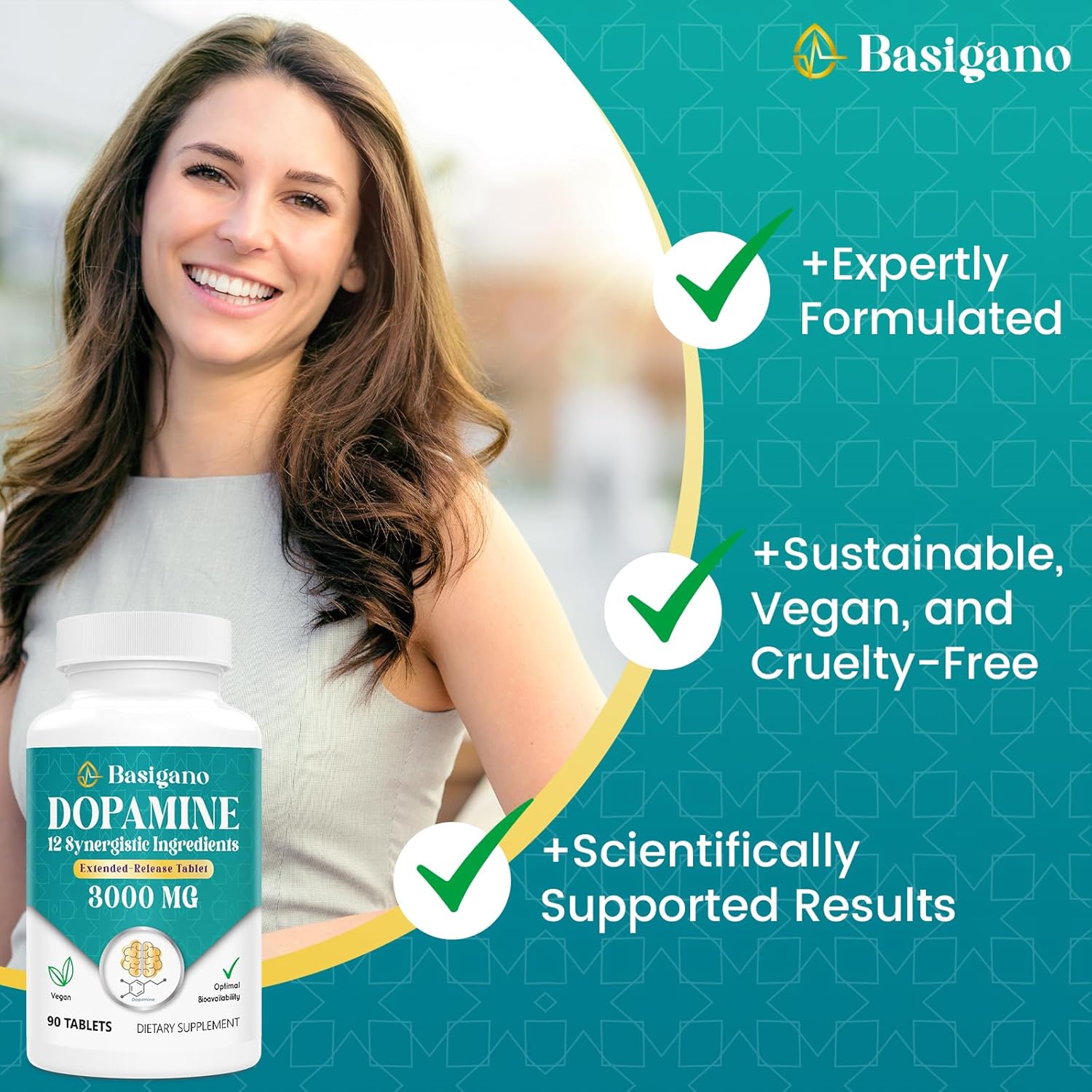 natural-dopamine-supplement-for-energy-focus-motivation-mental-alertness-and-mood---basigano---non-gmo-gluten-free---90-tablets-3