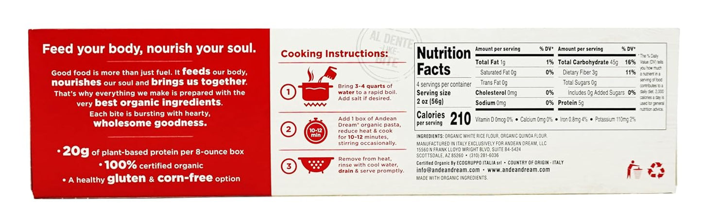 andean-dream-organic-gluten-free-quinoa-spaghetti-pasta---8-oz-pack-of-12---healthy-alternative-to-traditional-pasta-2