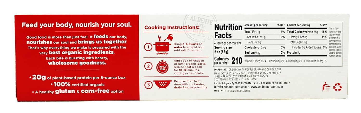 andean-dream-organic-gluten-free-quinoa-spaghetti-pasta---8-oz-pack-of-12---healthy-alternative-to-traditional-pasta-2