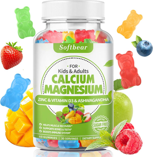 vegan-calcium-magnesium-zinc-gummies-with-vitamin-d3-for-bone-strength---mixed-fruit-flavor---60-chewable-gummies---softbear-womens-supplement-1